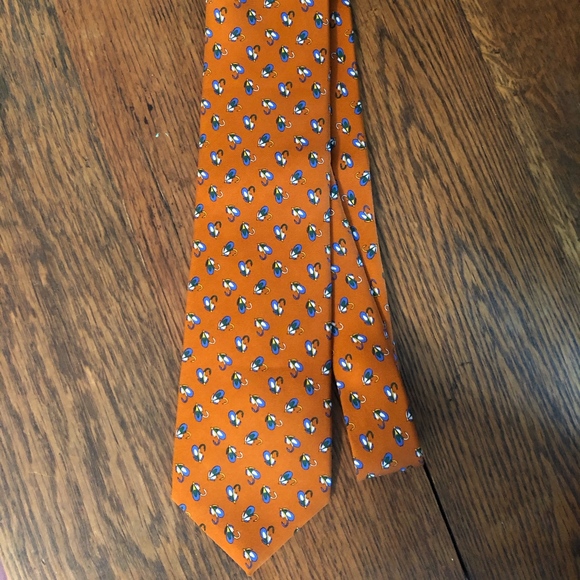 Brooks Brothers Italian Silk Fly Fishing Tie - Picture 3 of 4